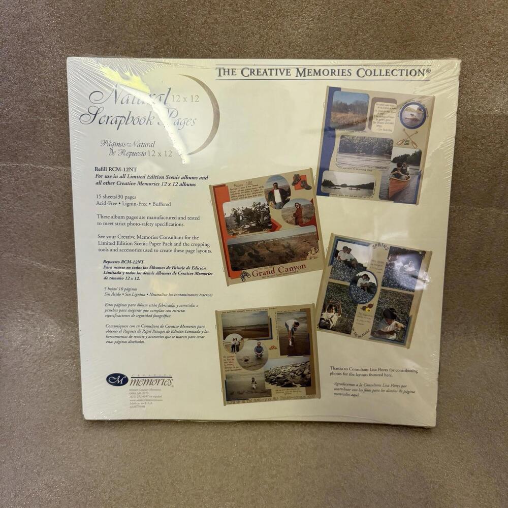 Vintage 2001 Creative Memories Natural 12x12 Pages RCM-12NT Sealed